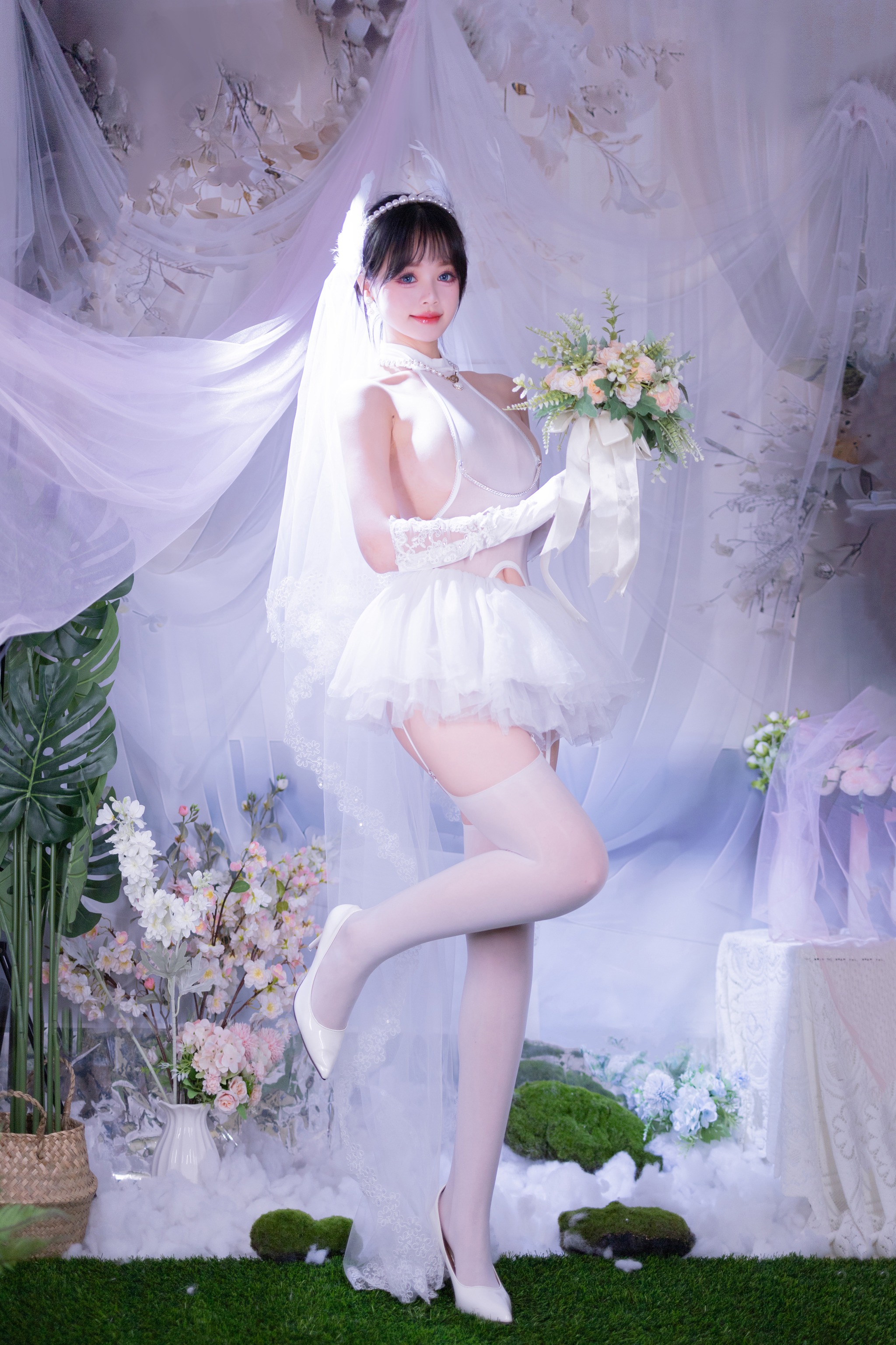 星黛鹿鹿i - NO.017 (千反田鹿子) 白丝花嫁[50P]-XikXak